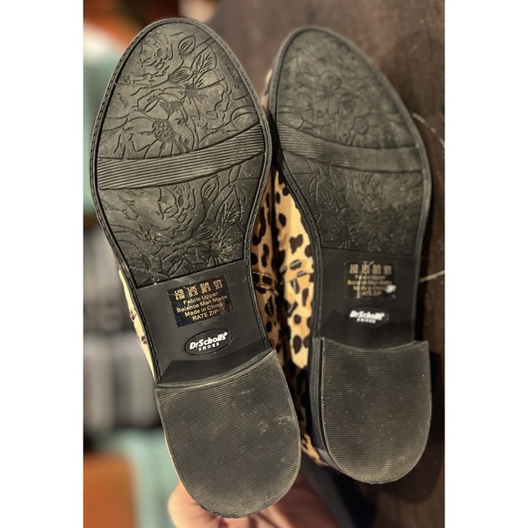 Dr Scholls Rate Zip Up Ankle Boots Leopard Print Tan Black Women's Size 8.5 EUC - Picture 5 of 7